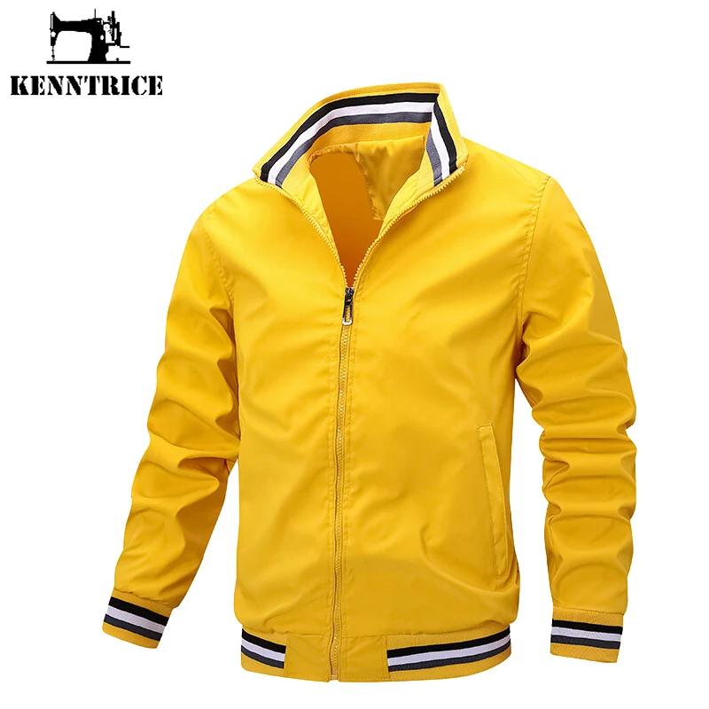 Kenntrice man college jackets baseball Spring Track light style for Men's stylish Male thin coats summer elegant coat