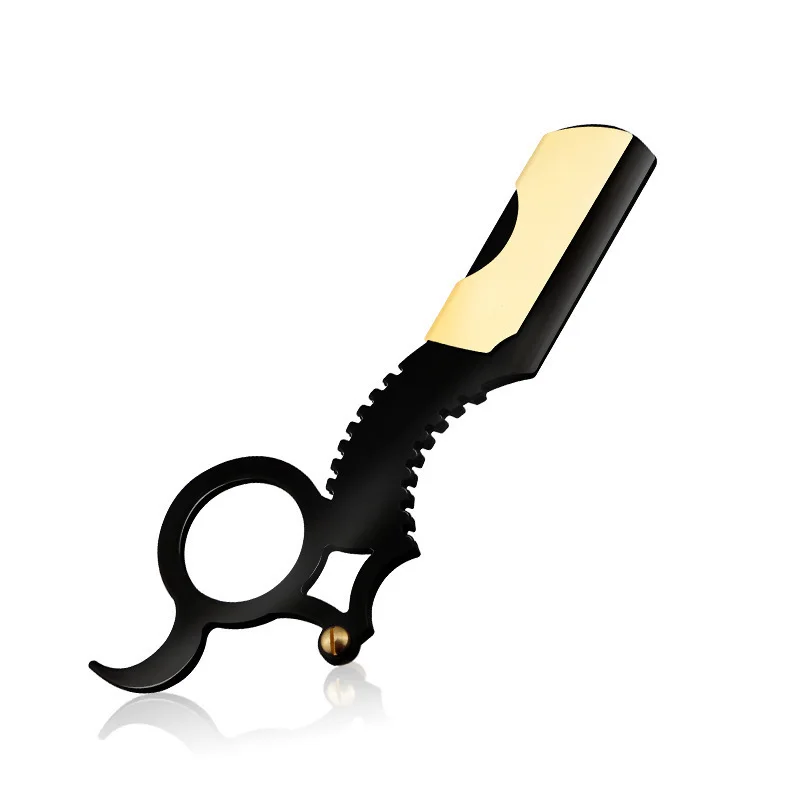 

1x Straight Edge Barber Razor Haircut Beard Eyebrow Shaving Tool Manual Depilation Razor Hairdresser Trimming Blades Ring Shape