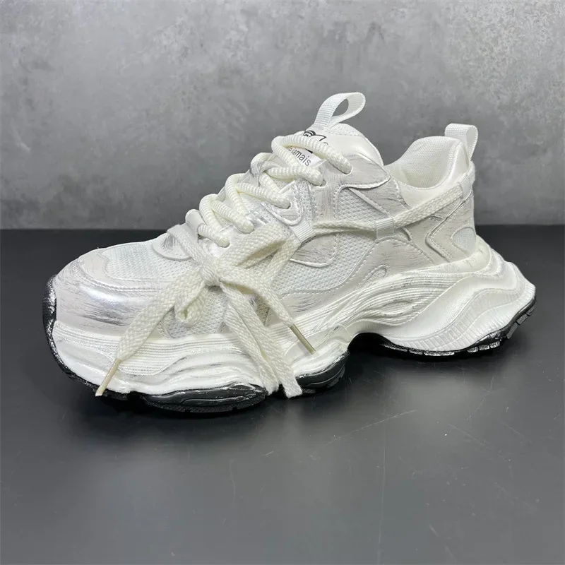 Массивные кроссовки мужские дизайнерские для бега модная повседневная сетчатая