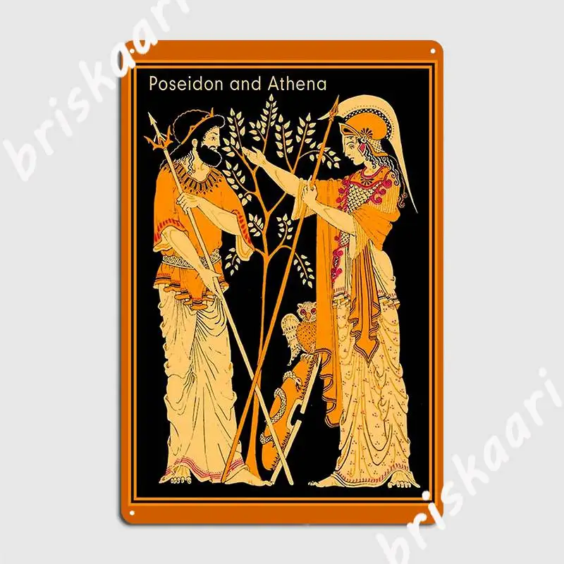 

Постер Poseidon And Athena Vintage греческий бог и богиня с принтом, металлический плакат, создание табличек, барная пещера, жестяной плакат