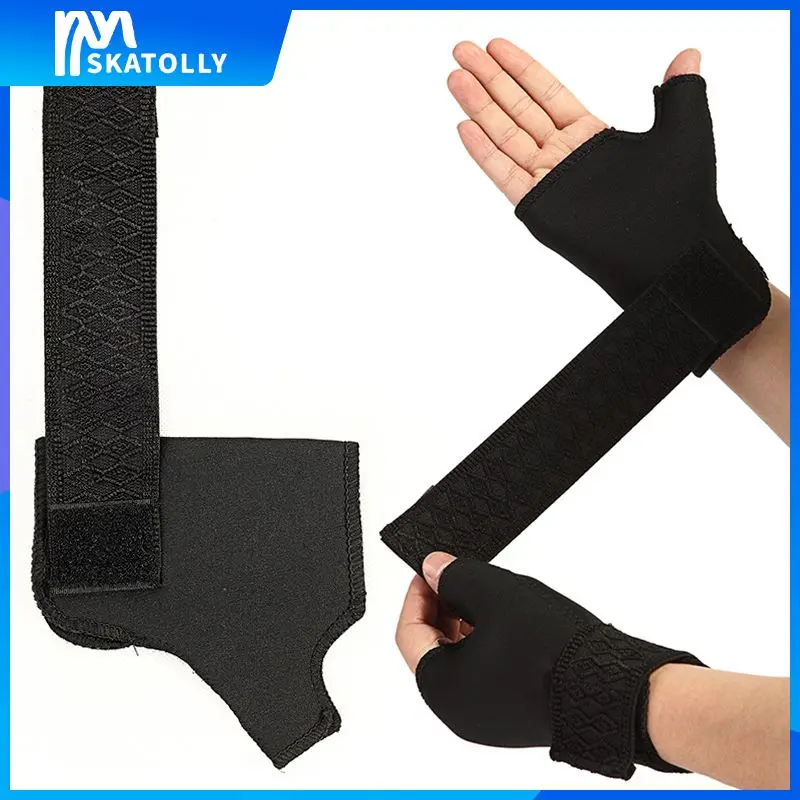 

1PCS 1Pair Boxing Gloves Soft Breathable Half Finger Glove Men Wrist Palm Thumb Brace Guard Support Protector Universal