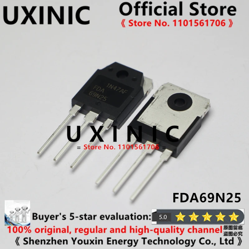 

UXINIC 100% New Imported Original FDA69N25 69N25 TO-247 N-Channel MOSFET 69A 250V