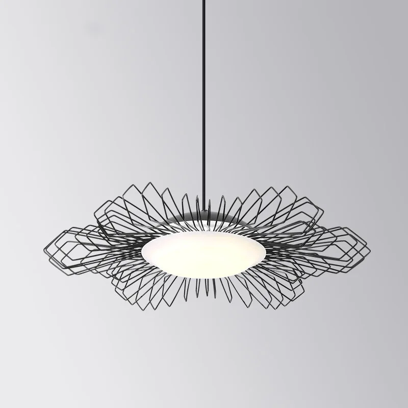 

Nordic Ins Style Designer Pendant Light Retro Art Wrought Iron Bird's Nest Bedroom Living Room Study Hoom Decor Chandelier Lamps