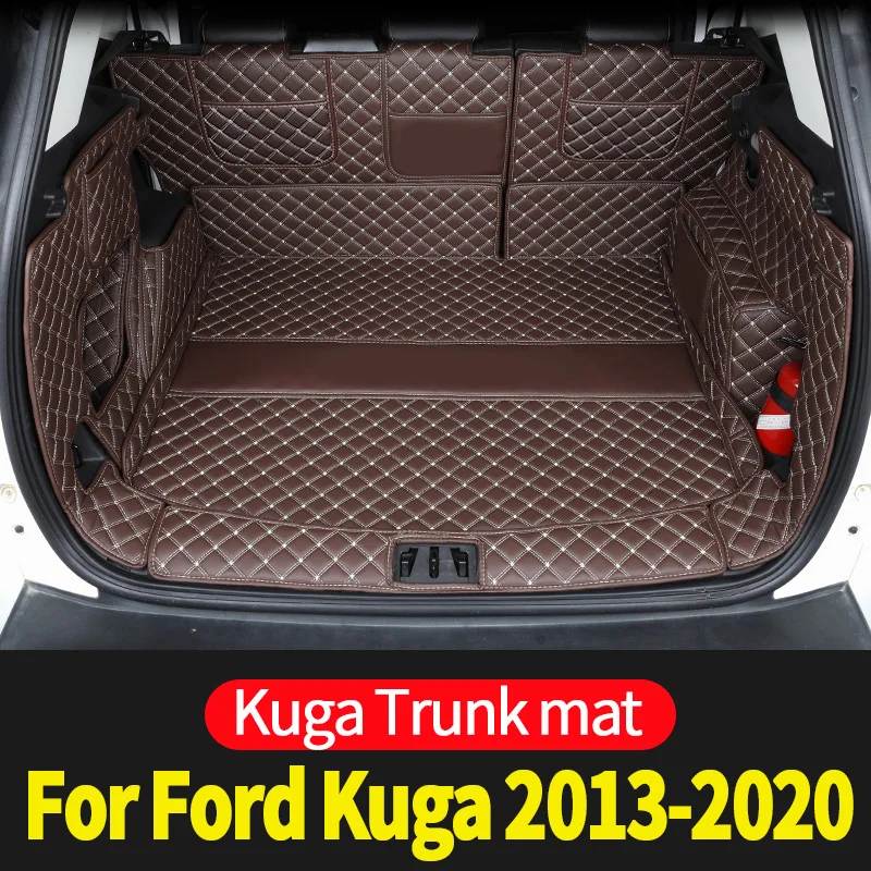 

Rear Leather Trunk For Ford Kuga 2013-2020 Trunk Mat Storage Cargo Tray Waterproof Floor Accessories Carpet Mud Protective Pad