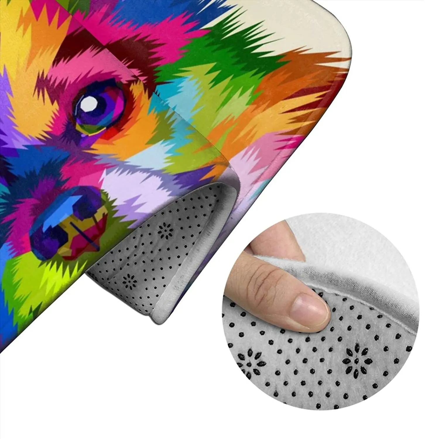 

Colorful Chihuahua Dog Bathroom Mat Sets 3 Piece Set Rugs Memory Foam Mat Set Toilet Seat Cover Bath Mat Lid cover