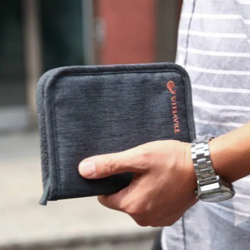 

Portable Travel Wallet Passport Holder Bag Card Organizer Case Travel Accessories Document Bag Ticket Holder Multifunction