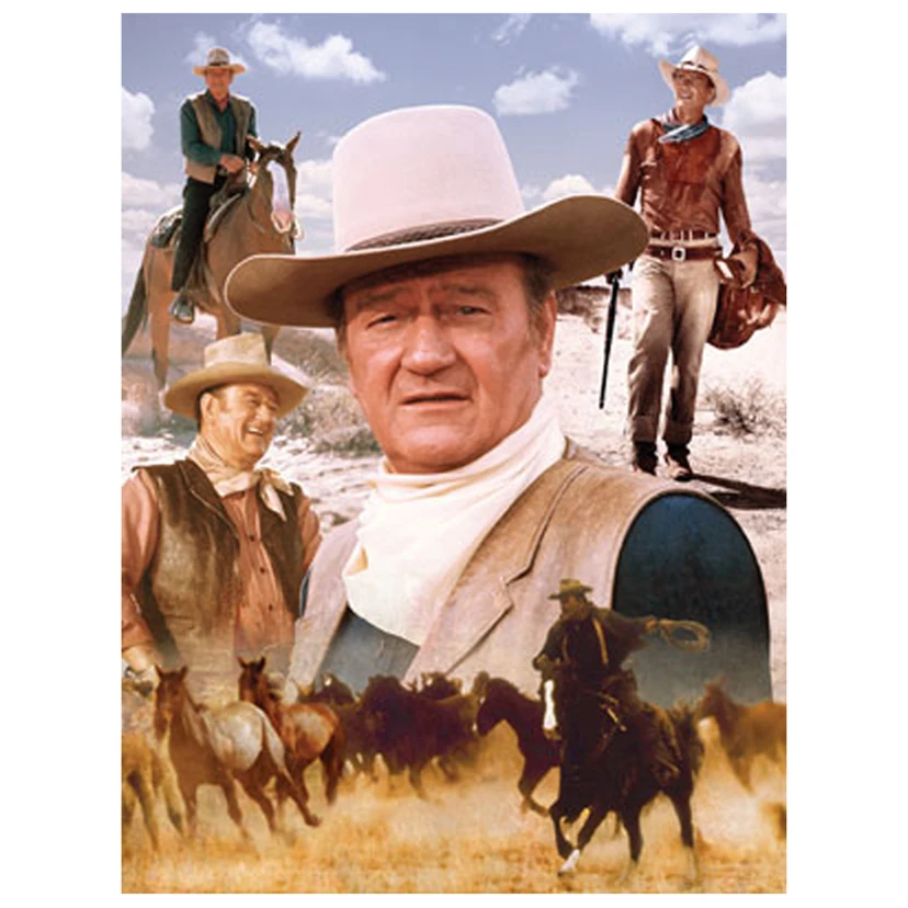 DIY Полное сверление алмазной живописи Джон Уэйн Ковбой Америки 5D Вышивка крестом Мозаика с ринестонами для украшения стены искусство WD0729