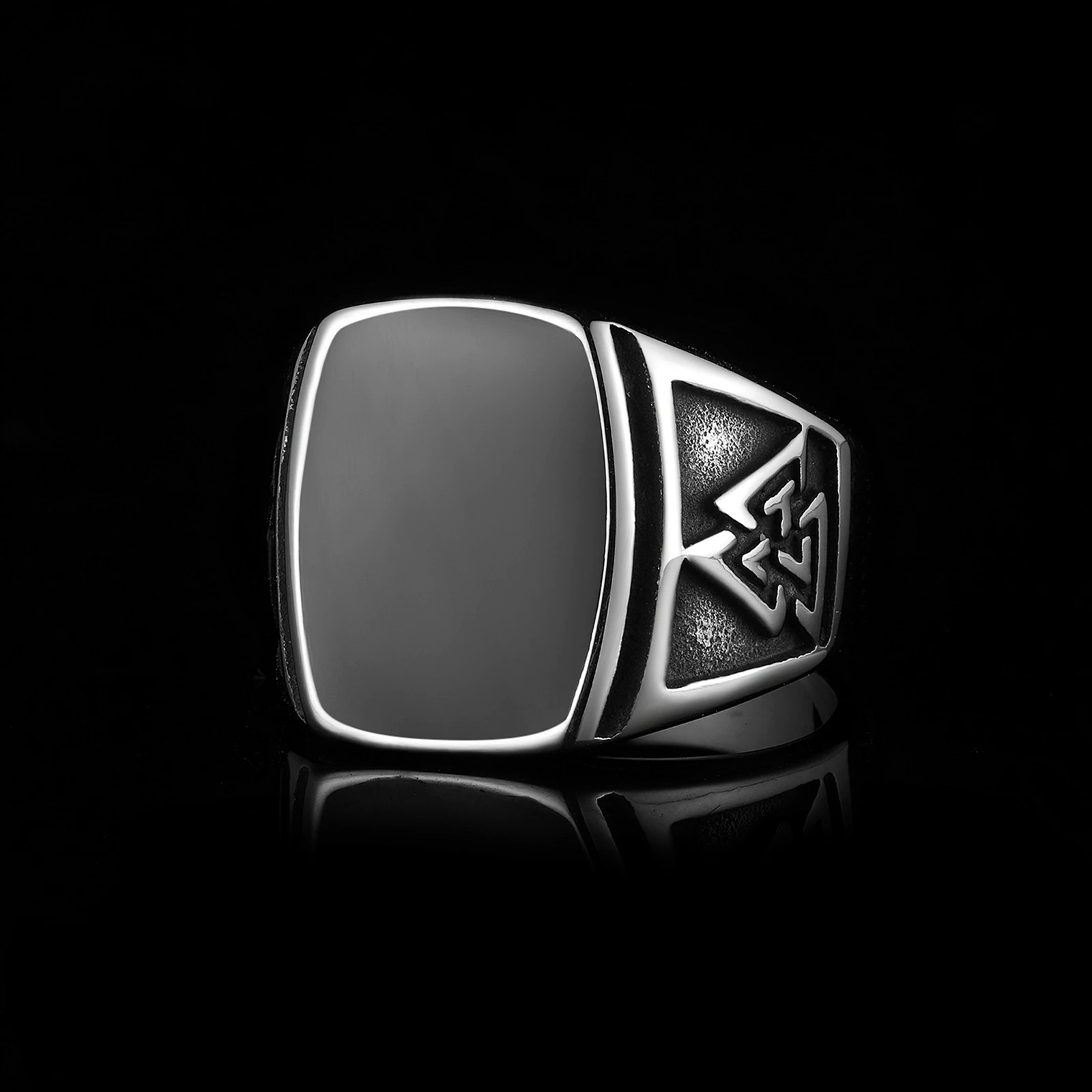 Нержавеющая сталь Viking Company скандинавская мифология гигантское мужское эпоксидное кольцо с узлом защитные анели унисекс ювелирные изделия для мужчин подарок на вечеринку (art.: 3920be22776b9) - 3920be22776b9