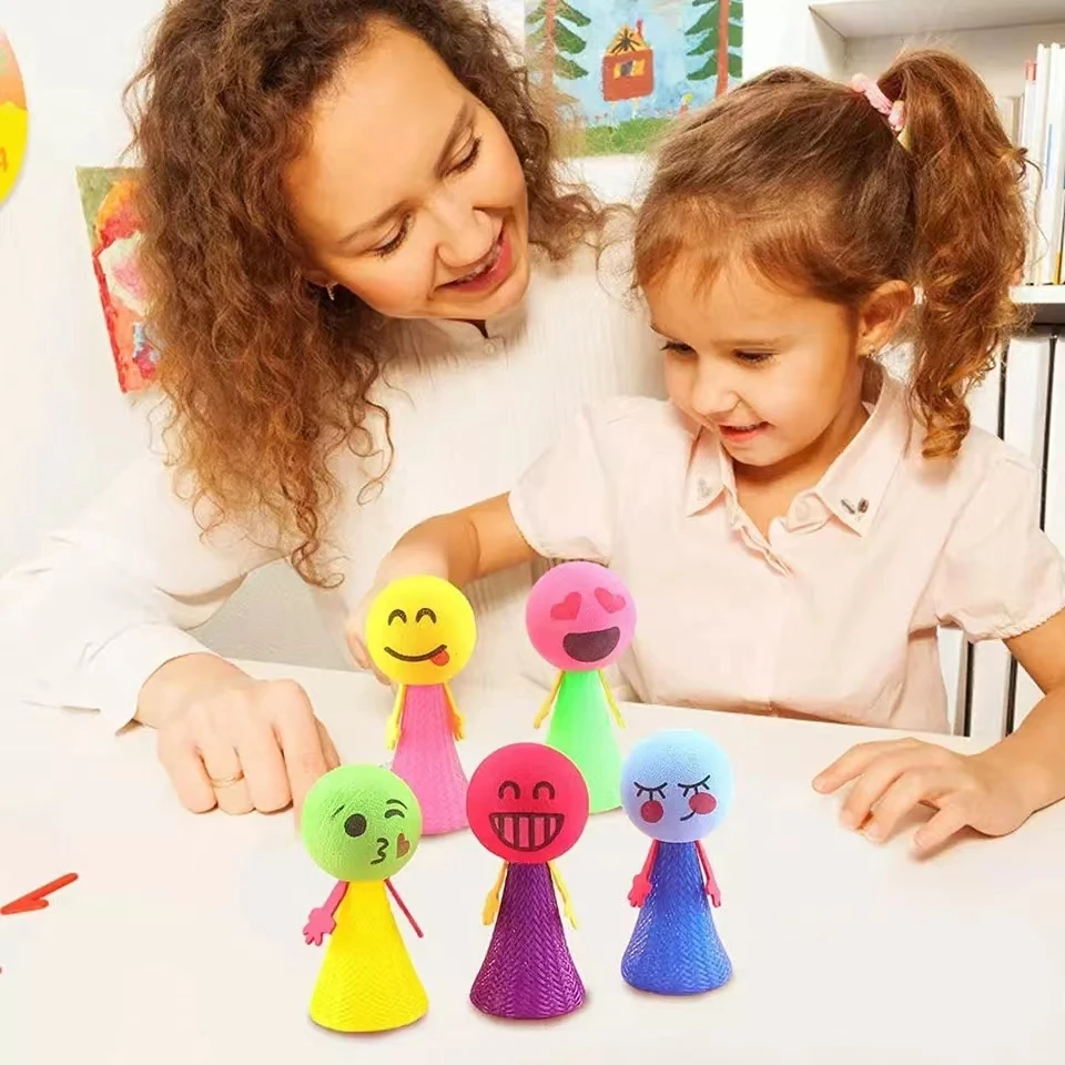 

Kids Jump Bounce Elf Fly Man Fiddle Toy 3 Pcs Cartoon Doll Spring Launchers Funny Sensory Children Adult Toys Board Game