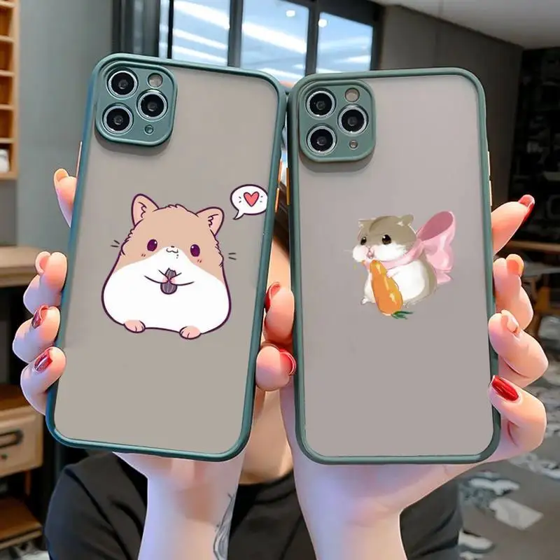 

Cute Hamsters Phone Case for iPhone X XR XS 7 8 Plus 11 12 13 pro MAX 13mini Translucent Matte Case