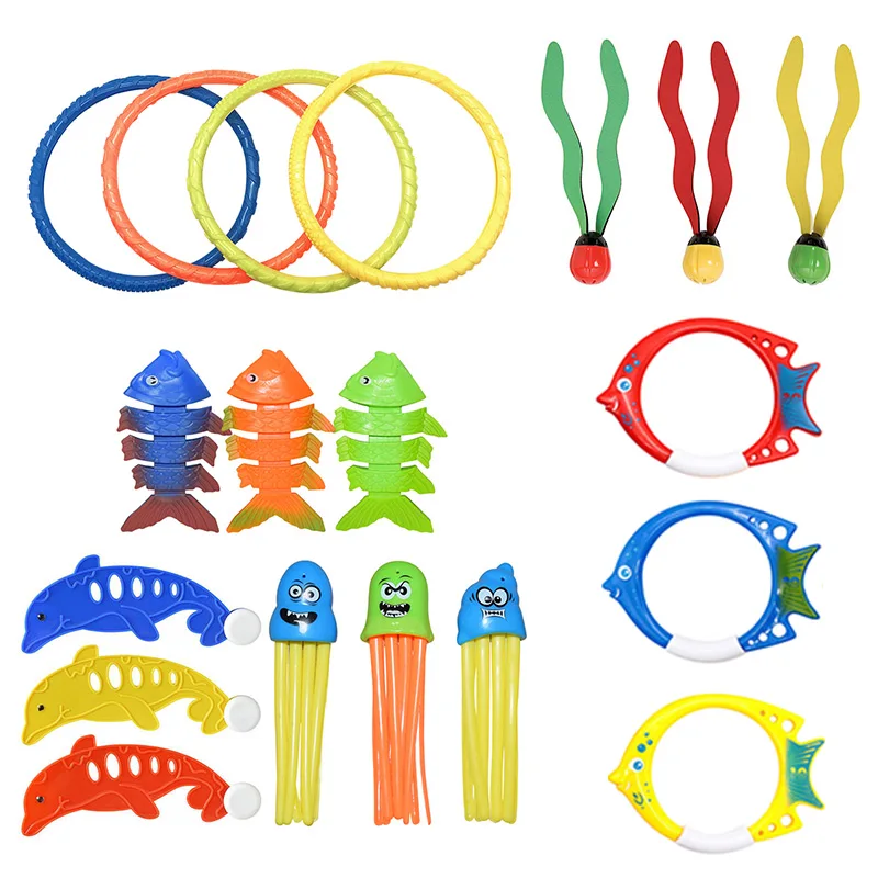 

3/4pcs Kids Plants Toy Sports Swimming Pool Octopus Shape Diving Training Toys Children Summer Play Gifts Random Color
