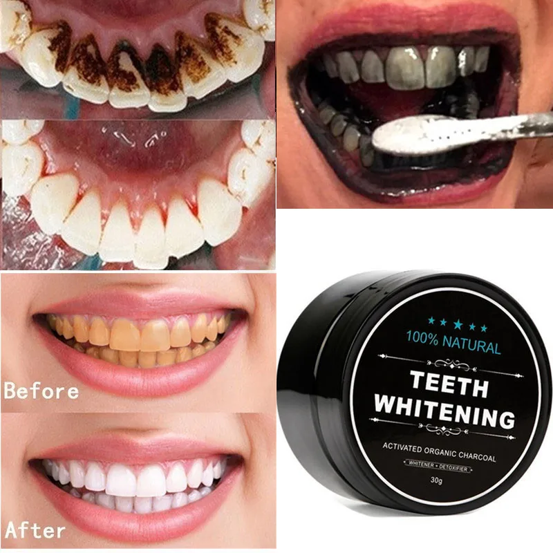 

Teeth Whitening Powder Oral Treatment Natural Activated Charcoal Bright Dental Fresh Breath Remove Plaque Stains Hygiene Care