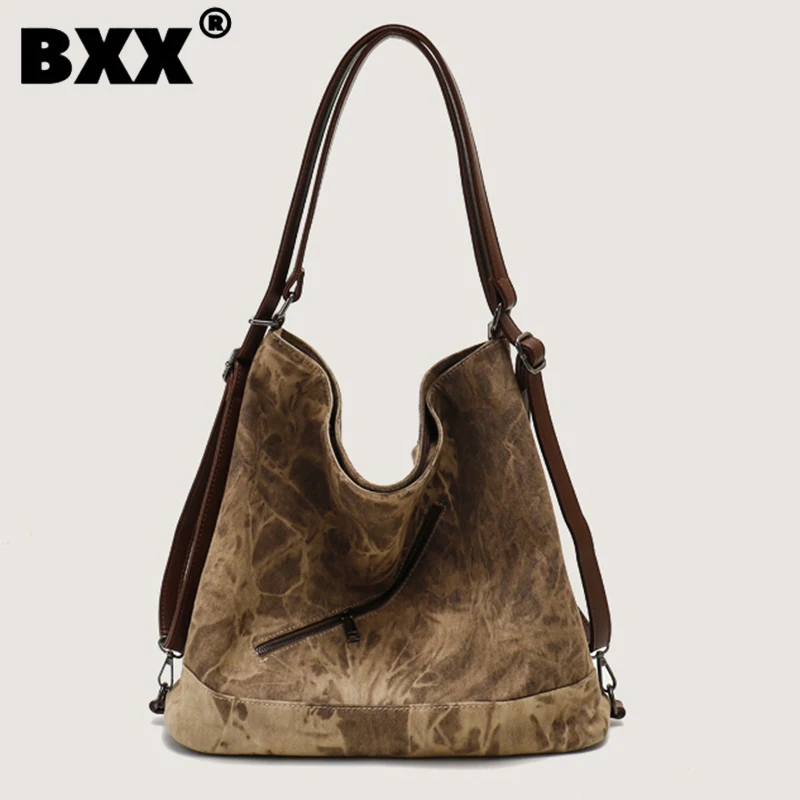 

[BXX] Hot Sell Women Handbag New High Capacity Tote Medium Size Backpack Double And Single Shoulder Crossbody Zipper Bag 8CY762