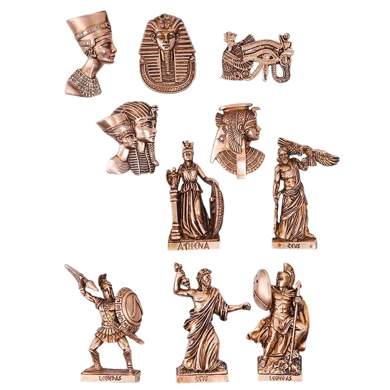 Magnets Archaized Greek Gods Rome Gladiators Magnetic Stickers Mini Resin European City Accessories
