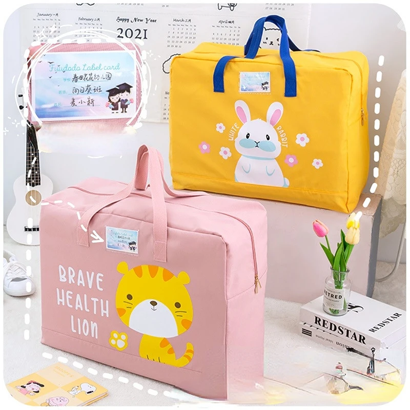 

Kindergarten Quilt Storage Bag Thickening Children's Students Wear Cotton Quilt Clothes Packing Luggage Bag Handbag Finishing