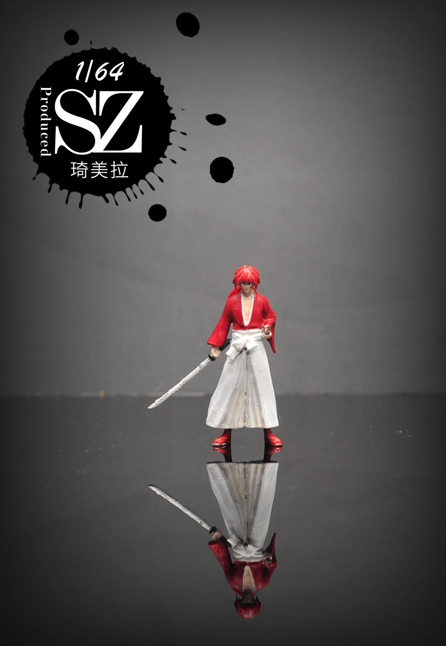 

Модель Куклы Kenshin 1/64, модель автомобиля, композиция для сцены, украшение, микро-ландшафт, реквизит, полимерная фигурка