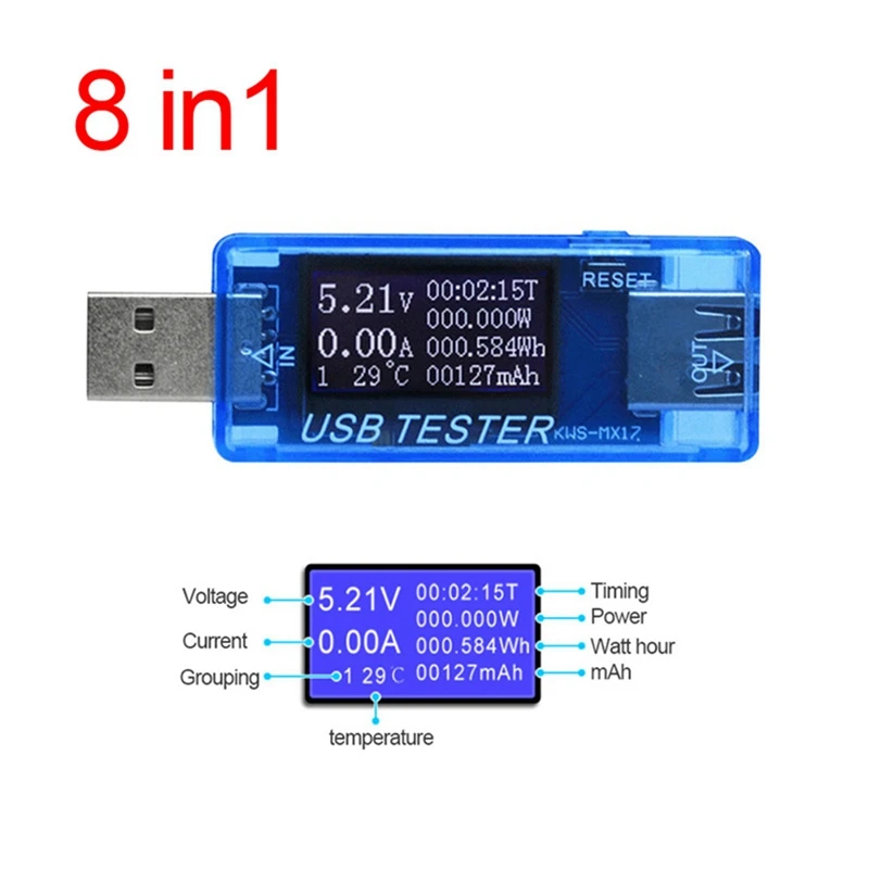 USB-тестер измеритель мощности постоянного тока 4 в-30 в цифровой вольтметр внешний