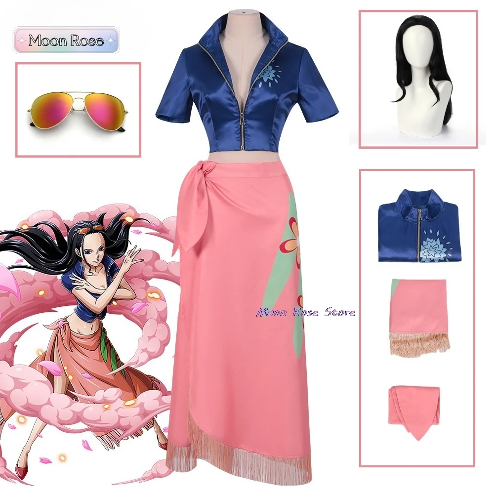 Костюм для косплея из аниме наряды Женский костюм с очками женский парик костюмы