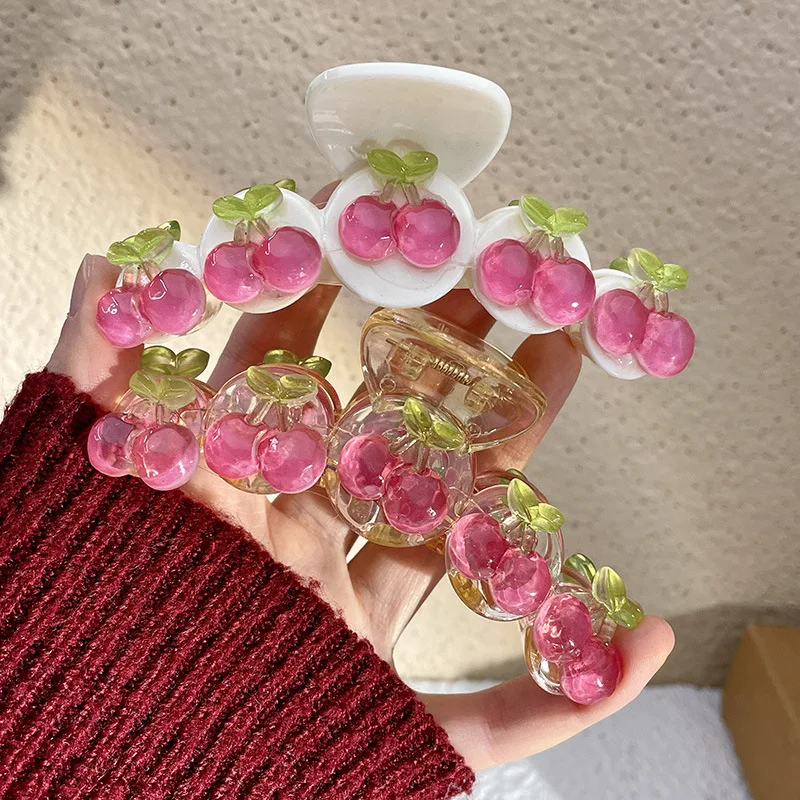 Женский зажим для волос Jelly Cherry, аксессуары для волос
