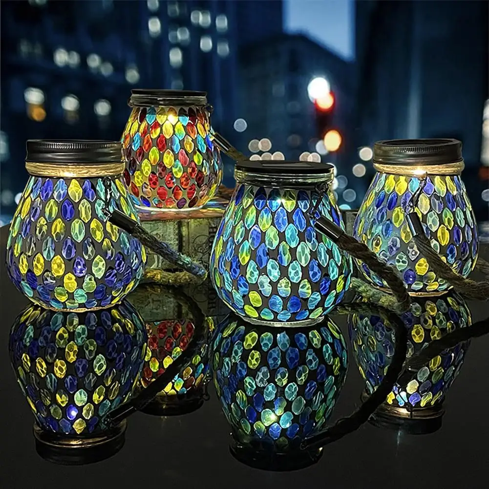 

Solar Light Lantern Shape Intelligent Control Solar Charging Colorful Vibrant Decorating Garden Energy-Saving Solar Outdoor Mosa