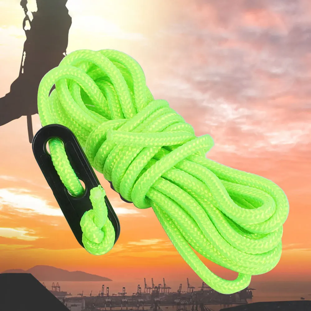 

New Fluorescent Green Guy Line Ropes 3 M Tent Camping Bright Rope