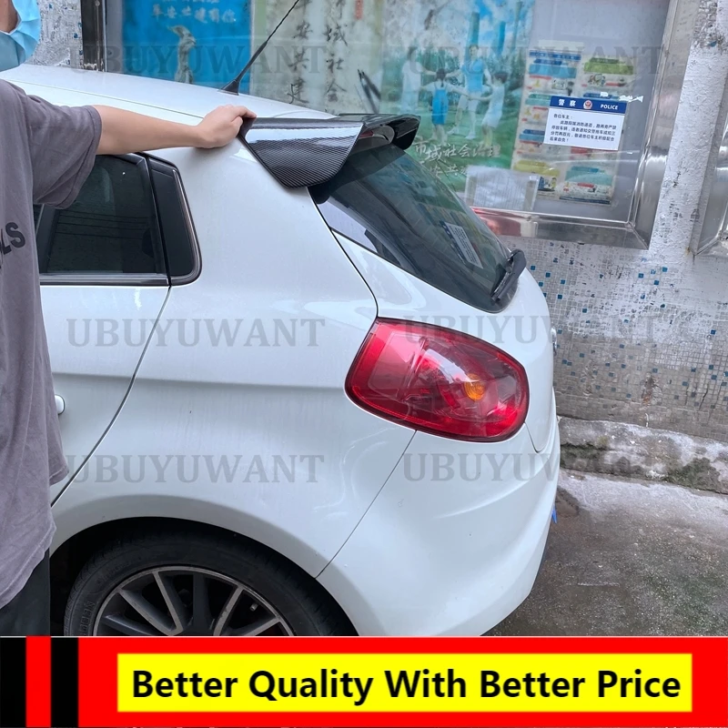 

Big Spoiler For FIAT BRAVO Spoiler 2006 to 2016 High Quality ABS Carbon Fiber Glossy Black DIY Color Spoiler BRAVO II Spoilers