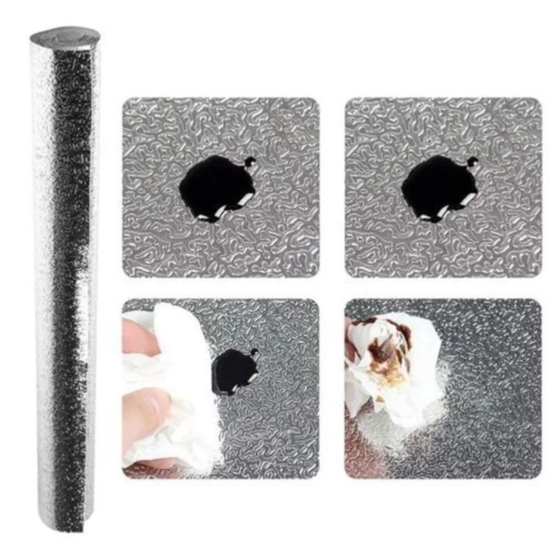 300cm Kitchen Oil-proof Waterproof Stickers Aluminum Foil Cabinet Stove Drawer Self Adhesive Wall Sticker DIY Wallpaper - купить по