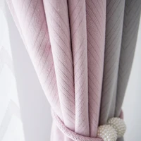 new curtains custom simple and modern pink and gray stitching curtains living room bedroom imitation cashmere jacquard blackout