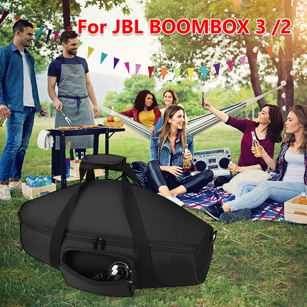 

Portable Speaker Bag with Adjustable Strap Waterproof Carrying Storage Bags Shockproof Carrying Case for JBL BOOMBOX 3/BOOMBOX 2