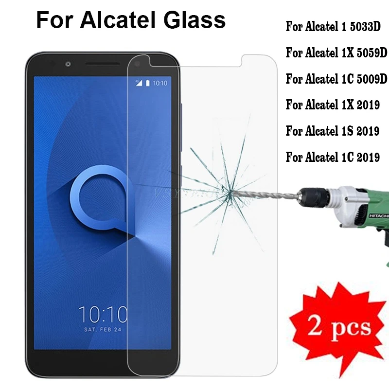 2 шт. для Alcatel1X Alcatel1C 5009D 5059D 5033D Защита экрана для Alcatel 1 1X 5008Y 1C 1S 5024D 1V 3 5053Y 3C 7 2019 стекло