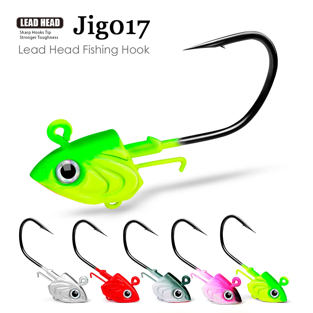 

Lot 1pcs PROBEROS Jig Head Hooks 30-35-45g High Carbon Steel Fishhooks Anti-Hanging Bottom Perforated Fishing Hooks Pesca Tackle