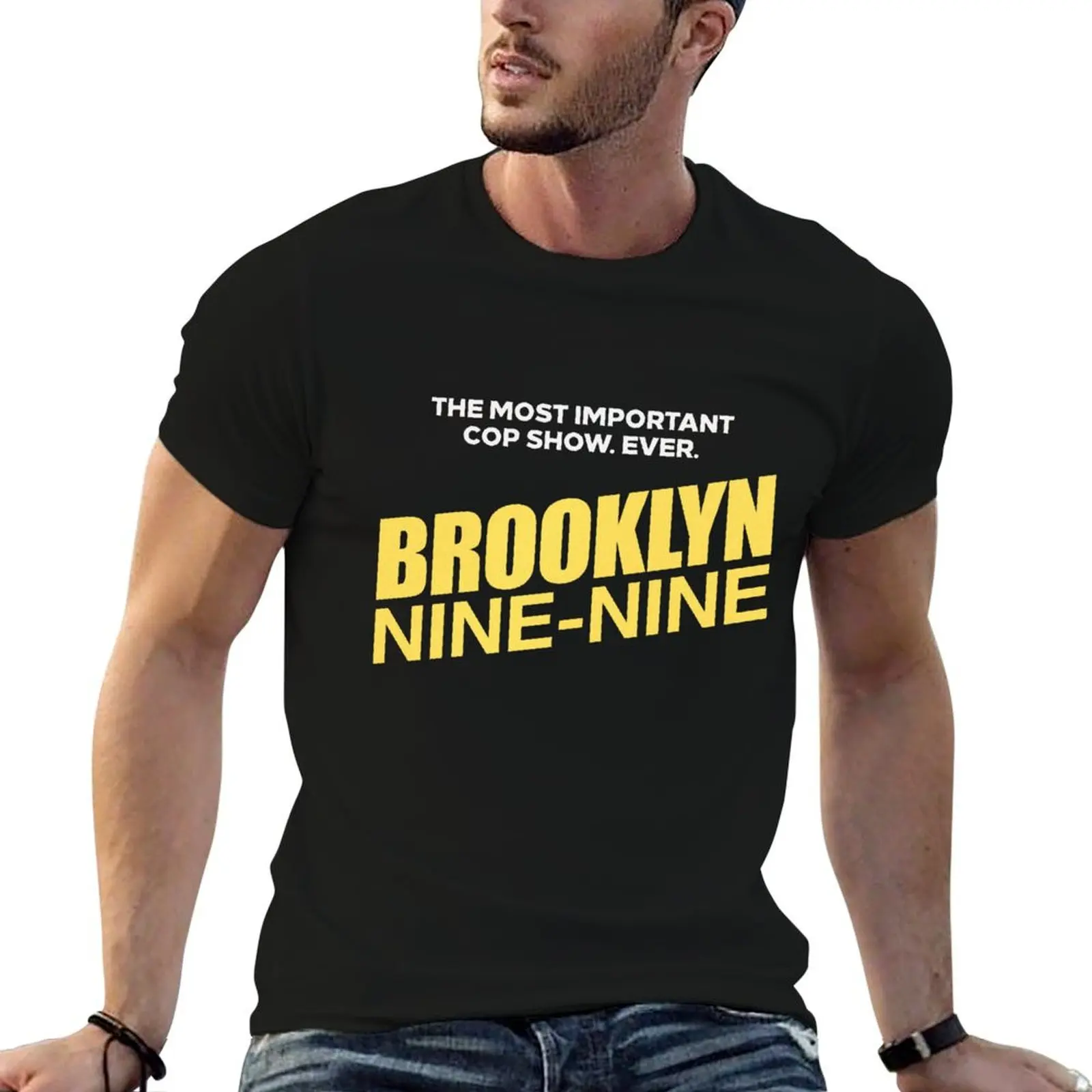 Фото Футболка Brooklin Nine-Nine, мужские футболки с графическим рисунком, мужские хлопковые футболки, забавная хлопковая футболка для мужчин №1