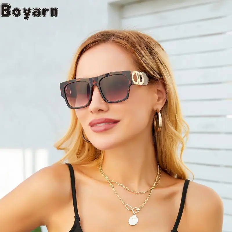 

Boyarn New Fashion Large Frame Sunglasses Female Personalized Photo Sunglasses Steampunk Fashion Glasses Female Sunglasses