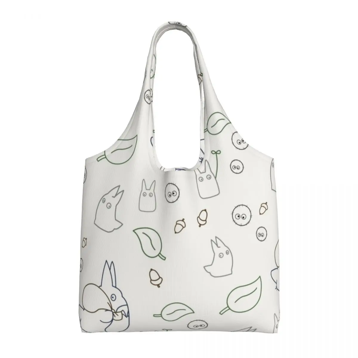 

My Neighbor Totoro Shopping Bag My Neighbour Totoro Pattern Student Bulk Handbags Stylish Polyester Outdoor Bags