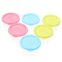 6pcs multi function food storage case salad dressing container baby snack box mixed color