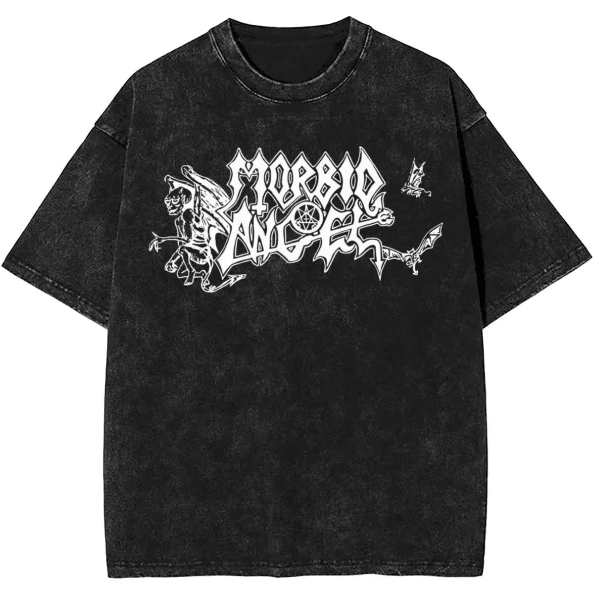 Футболка Мужская/женская с коротким рукавом Morbid уличная одежда эффектом