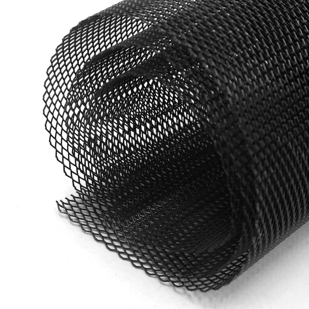 

Universal 40" x 13" Rhombic Grille Mesh Sheet Black Aluminum Alloy Car Vehicle