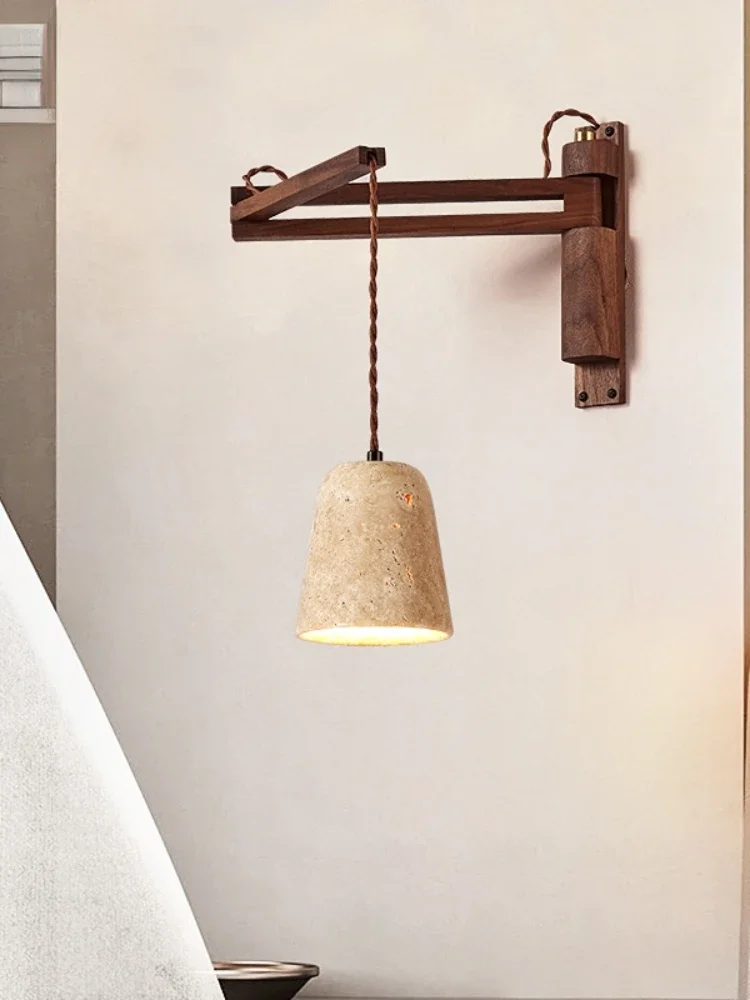 Бесшумная настенная лампа с выключателем беспроводной выдвижной складной