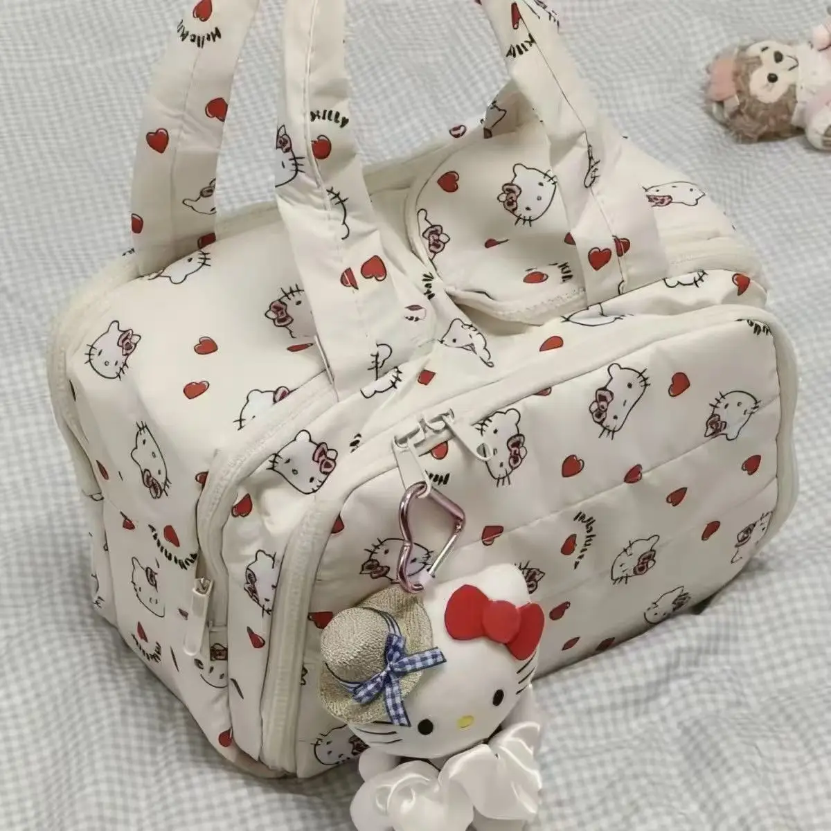 Фото Сумка-кроссбоди Kuromi Cinnamoroll, милая мультяшная стеганая сумка через плечо для девочек-студенток, новая, большая вместимость, на одно плечо №5