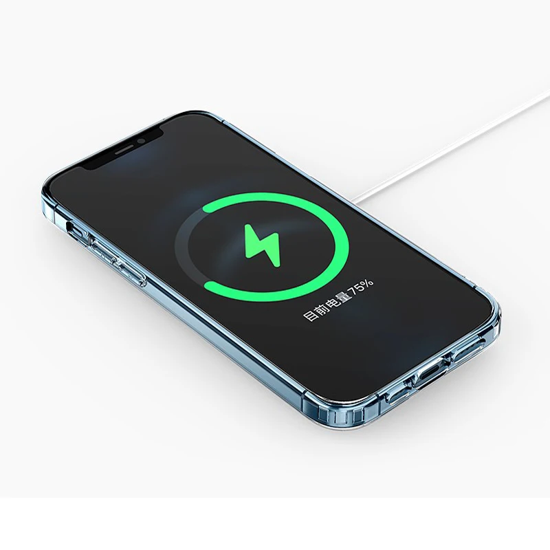 Противоударная задняя крышка для Magsafing Магнитный Тонкий жесткий прозрачный