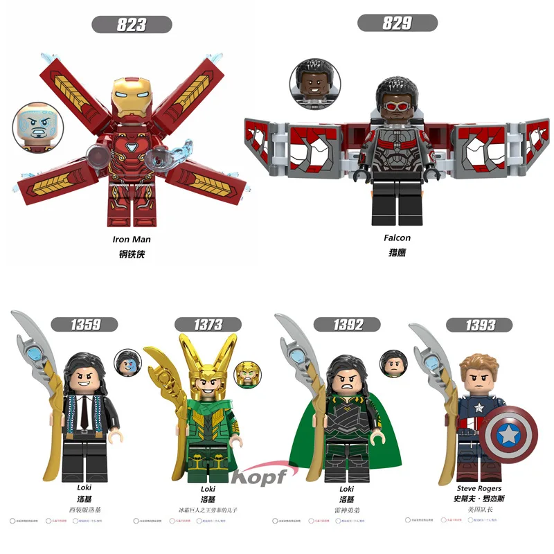 

Compatible With LEGO Mini Building Blocks Marvel Iron Man Falcon Action Figures Kids Toys New Year's Christmas Gift 4cm