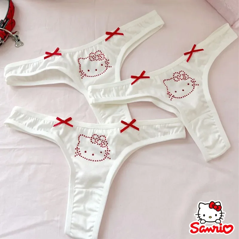 Стринги Sanrio HelloKitty женские трусики сексуальные стринги хлопковые с заниженной