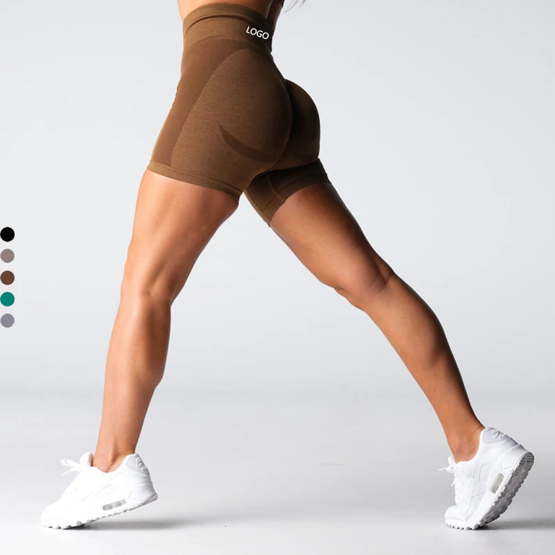 HUAT SHARK Impact шорты Низкие для йоги в рубчик Бесшовные узкие спортивные с бедрами