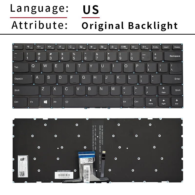 Фото Клавиатура SP/RU для Lenovo Yoga 710-14IKB 710-14ISK 710-15IKB 710-15ISK 510-14AST 510-14IKB 510-14ISK Flex 4-14 Flex 4-1470 №3