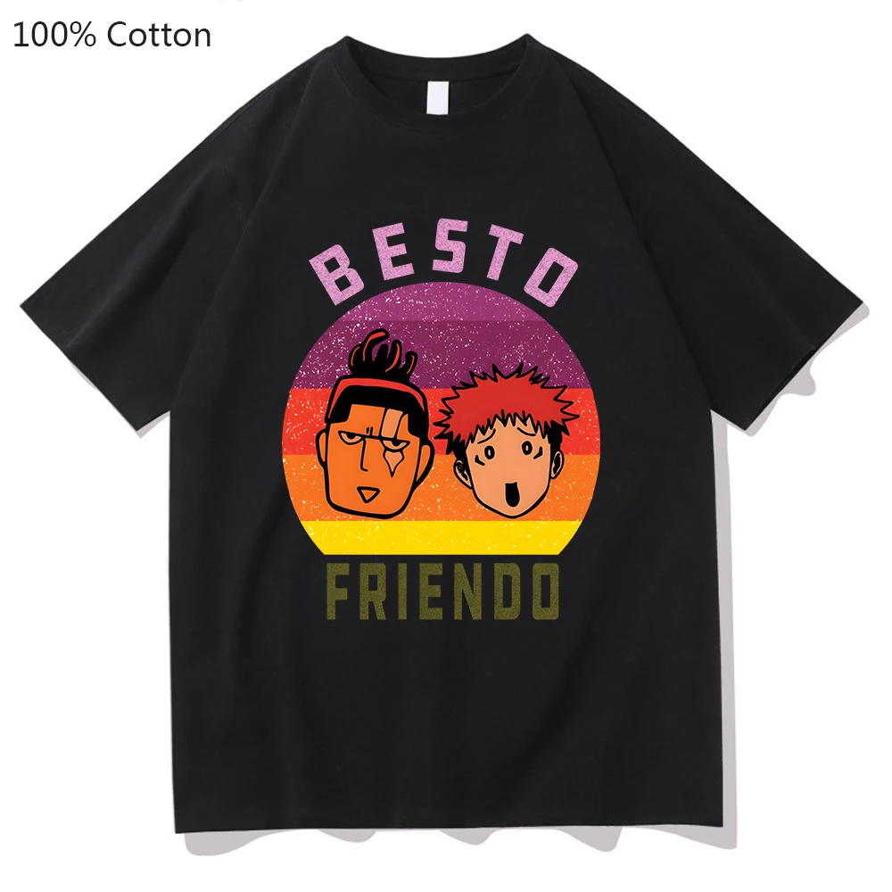 

Jujutsu Kaisen Besto Friendo T-shirt Aoi Toudou Yuuji Itadori Graphic Print Tshirt Japanese Anime Printing Tee-shirt 100% Cotton