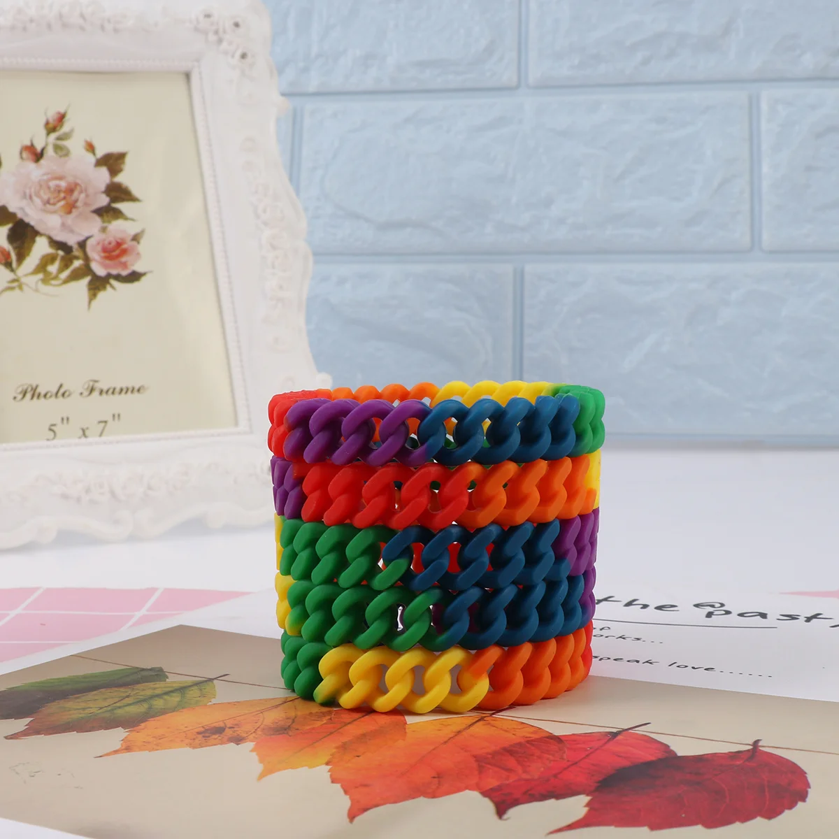 Силиконовый браслет ЛГБТК цветной сегментированный для геев и лесбиянок модный