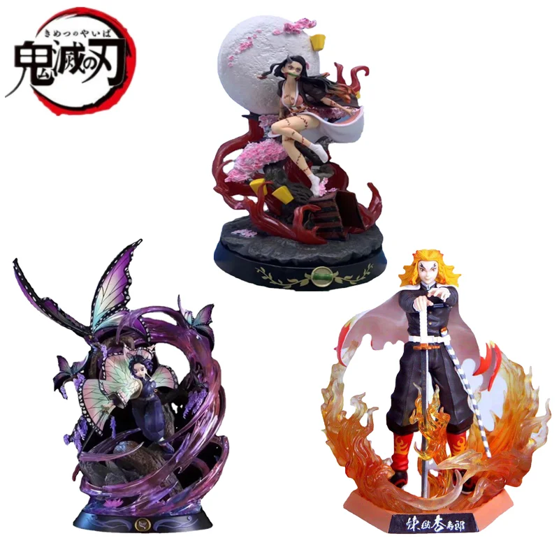 

Аниме фигурки, рассекающий демонов, Kochou Shinobu Kamado Nezuko Kanroji Mitsuri Rengoku Kyoujurou, Аниме фигурки, игрушки для детей