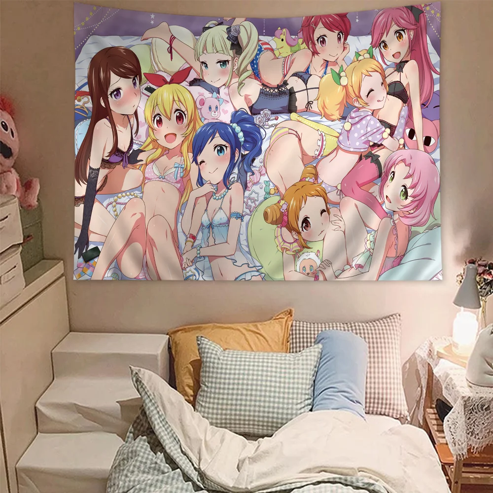 Aikatsu Anime Tapestry Hanging Tarot Hippie Wall Rugs Dorm Home Decor