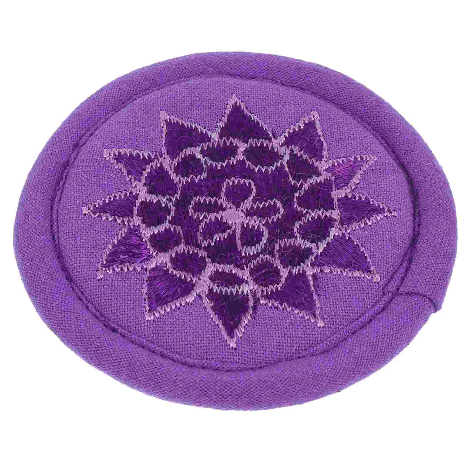 

Bowl Singing Mat Coasters Tibetan Cushionpad Cloth Bowlsring Meditationembroidery Sound Floral Ethnic Vintage Round Holder