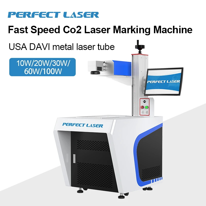 10w USA DAVI Metal Laser Tube for Plastic Wood Bottle PVC QR Code Mini Co2 Laser Marker Engraver Engraving Marking Machine Price